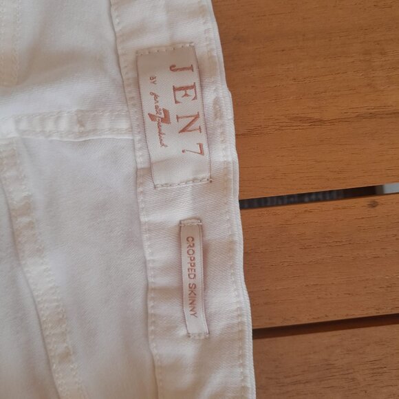 Jen 7 by 7 for All Mankind White Cropped Skinny Jeans - Picture 4 of 9